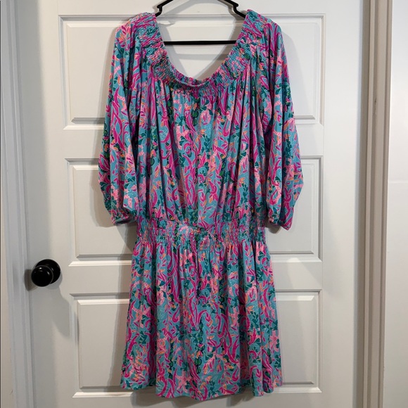 Lilly Pulitzer CYLA OFF THE SHOULDER ROMPER XL - Picture 2 of 5